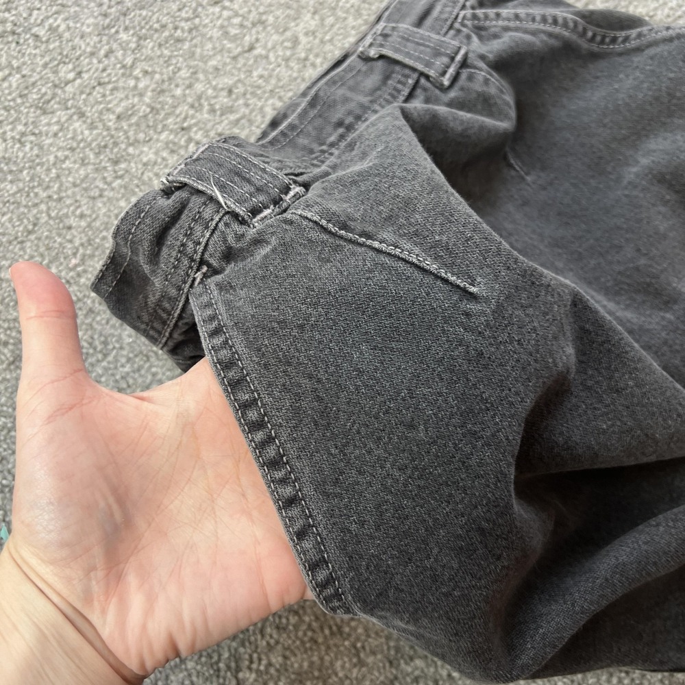 vtg‎ y2k denim Skirt Womens Size 9 Gray Trumpet Midi Front Slit fairycore goth - Picture 15 of 15